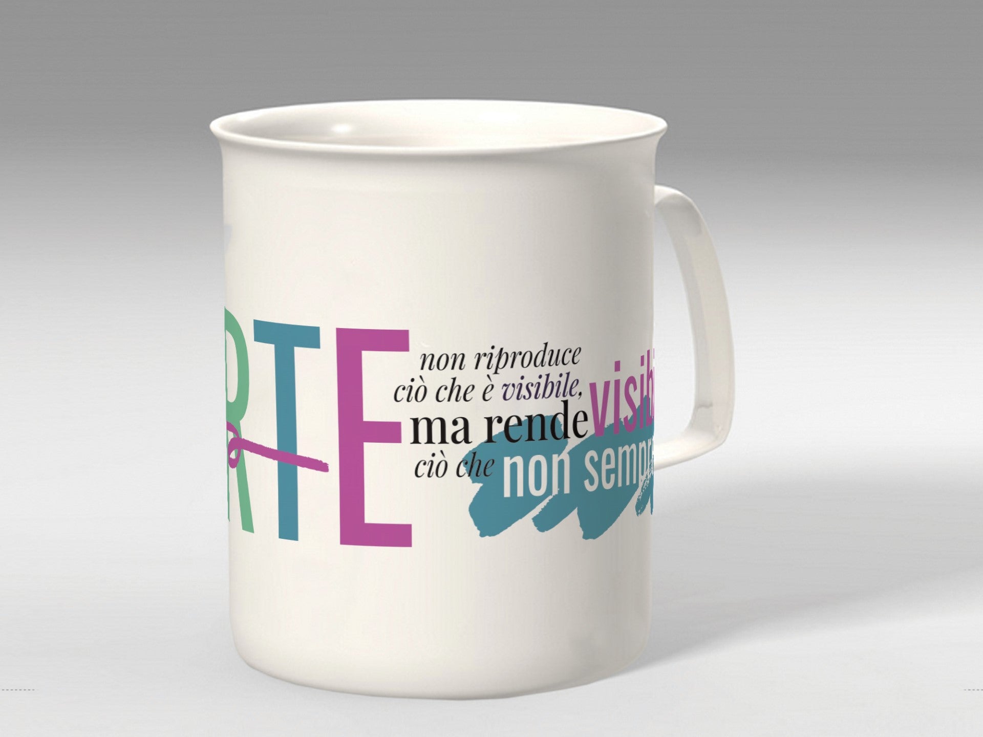 Tazza letteraria - L'arte non riproduce ciò che è visibile, ma rende visibile ciò che non sempre lo è. Paul Klee